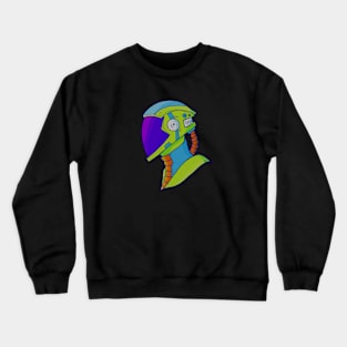 Cyberware Helmet Drawing 2 Crewneck Sweatshirt